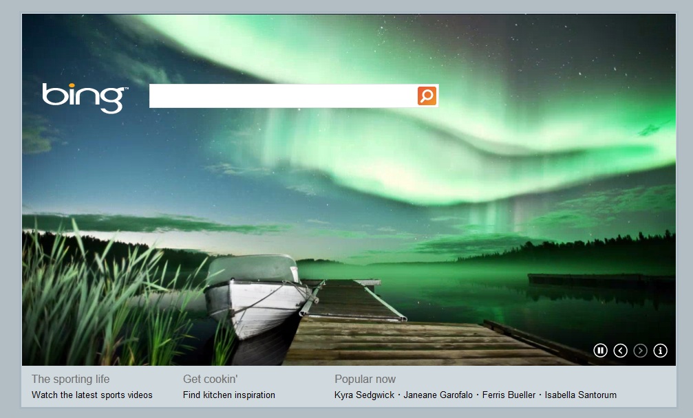 Bing's Video Background Brings Aurora Borealis to Your PC
