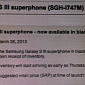 Black Galaxy S III to Land at Bell Canada on March 26