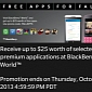 BlackBerry Offers Canadians $25 Worth of Free Selected Premium Apps