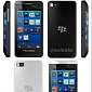 BlackBerry Z10 Emerges in New Press Shots in Black and White