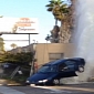 Broken Fire Hydrant Keeps Car Suspended in the Air – Video
