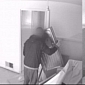 Burglar Caught on Hidden Camera Stealing Kitchen Sink