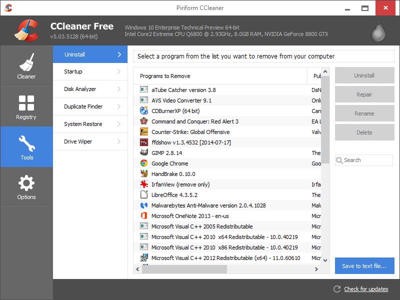 ccleaner pro for windows 10