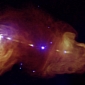 Chandra Images Massive Radiation Plumes in Deep Space
