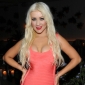 Christina Aguilera Wows in Skin-Tight Bondage Dress