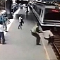 Close Call: Cop Saves Man Attempting Suicide, Jumping in Front of Train