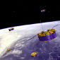 Cluster Satellites Keep Close Eye in the Aurora