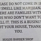 Colorado Barber Shop Refuses Service to People Who Smell like Weed