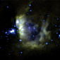 Cosmic Cloud Found Collapsing on Itself
