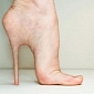 Creepy Concept 'Shoes': Real Skin Stiletto Implants