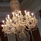 Crystal Chandelier Damaged by Clumsy Workers During Routine Cleaning