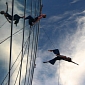Dance Troupe Performs Vertical Dance Down 30 Story Building