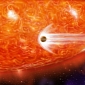 Distant Red Giant Caught Consuming One of Its Planets