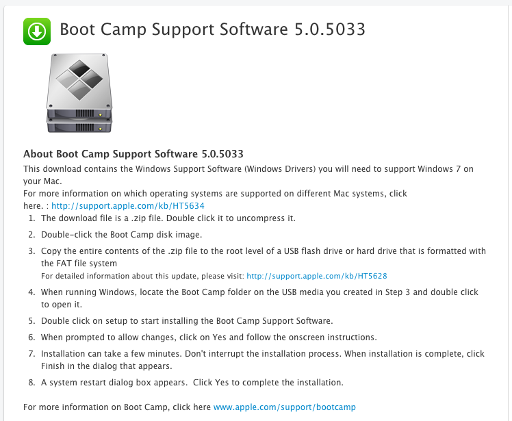 boot camp support software download windows 10