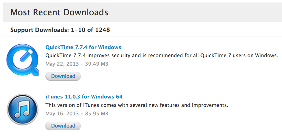 download quicktime 7.7 for windows 10