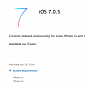 Download iOS 7.0.5 for iPhone 5s and iPhone 5c