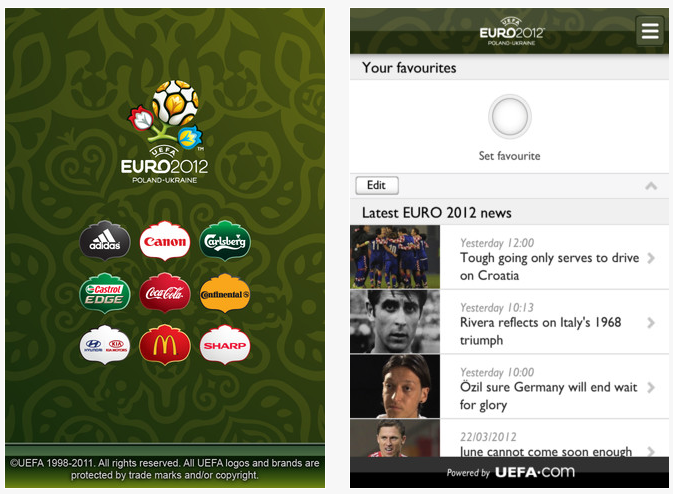 Download The Official UEFA EURO 2012 IPhone App