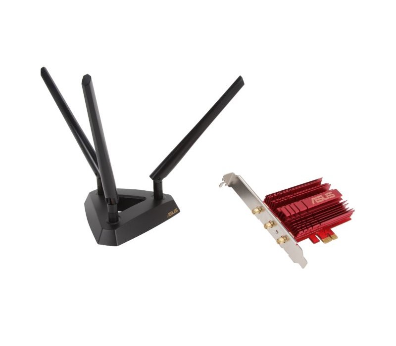 Dual Band Wireless Lan Card From Asus Ships With Neat Triangular Antenna Terminal
