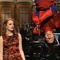 Emma Stone Gets Visit from Two Spider-Men on SNL Opening Skit