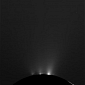 Enceladus' Geysers Take Center Stage in New Cassini Image