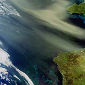 Envisat Images Sand and Phytoplankton Blooms Off Africa
