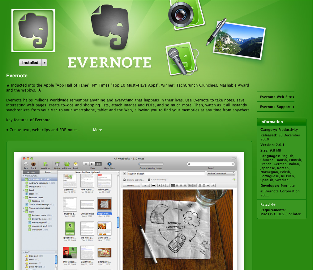 Evernote Mac