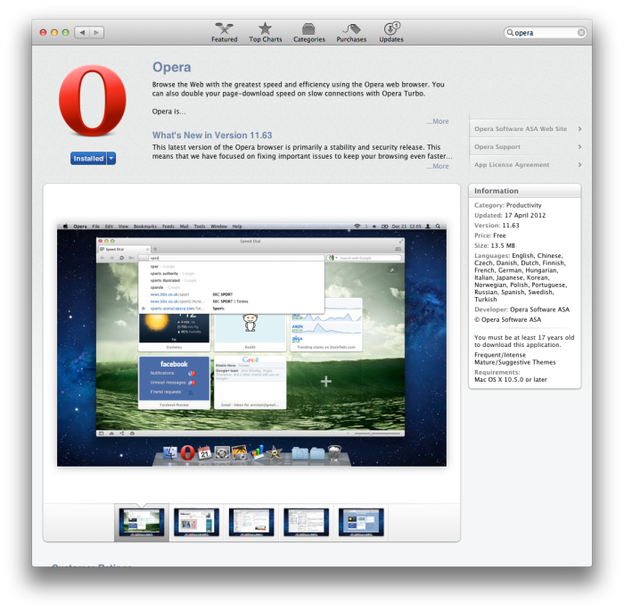 for mac download Opera 101.0.4843.58