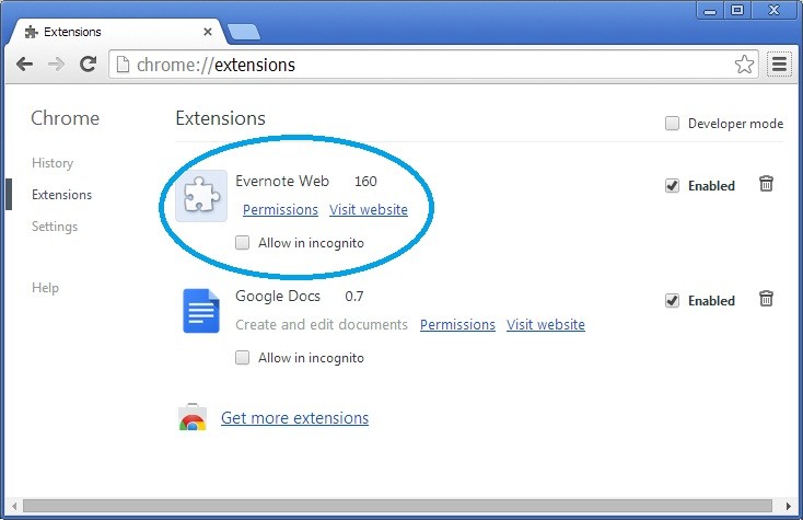 add to evernote chrome extension