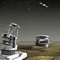 Fiber Optic-Linked Mobile Telescopes for Satellite Debris Surveys
