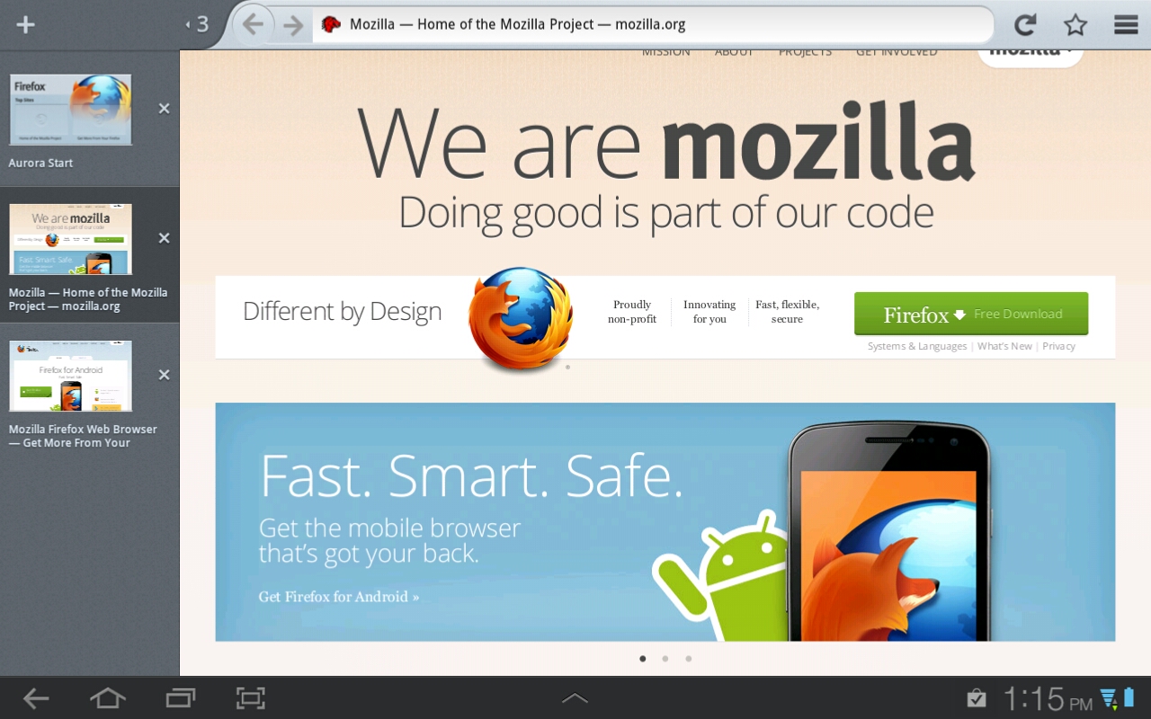 Firefox Android Tablet