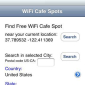 Free WiFi Cafe Spots Launched for iPhone and BlackBerry