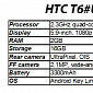 Full Specs of 5.9-Inch HTC T6 Emerge, an HTC One on Steroids