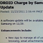 Gingerbread for DROID Charge Confirmed for November 29