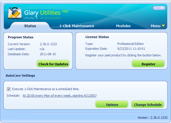 glary registry repair module