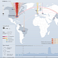 Global Map of DDOS Attacks by Google and Arbor Networks