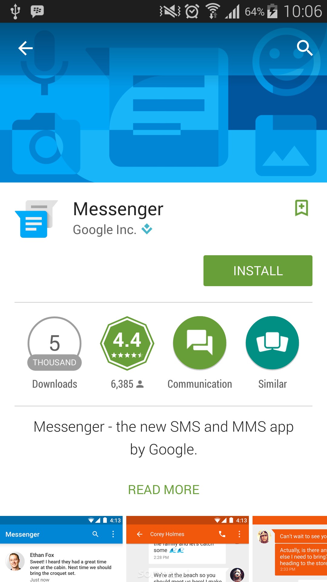 Google Releases “Messenger” App for Android That May Replace Hangouts