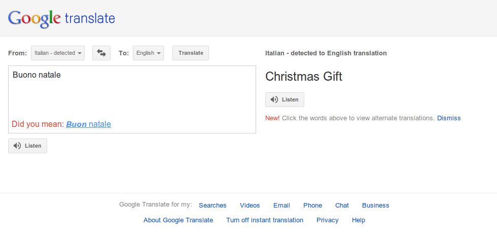 Translate Buon Natale.Google Translate Gets A New Google Inspired Design