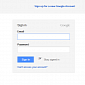 Google's New Design in Testing on the Login Page