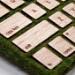 Green Keyboard Is Made from Wood and Moss