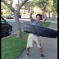 Guinness World Record: Man Hula Hoops with 100-Pound (45.3-Kg) Tractor Tire
