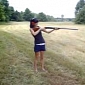 Gun Fail: Girl Tries to Learn How to Shoot, Falls