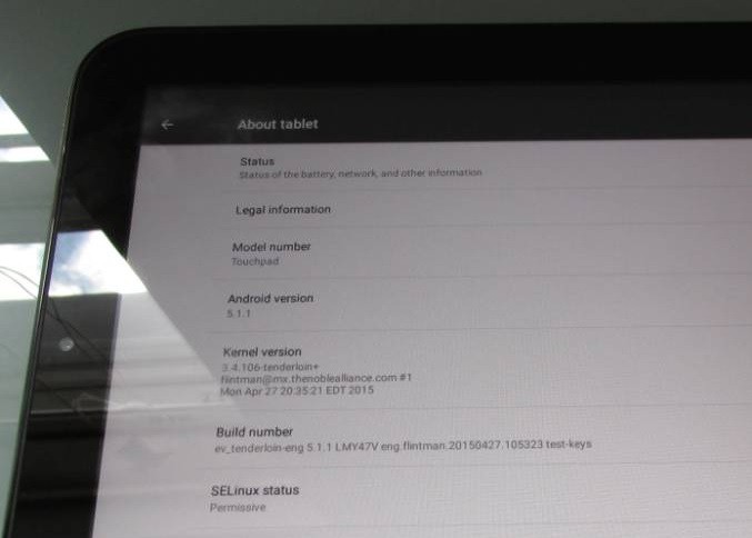 hp touchpad latest android update