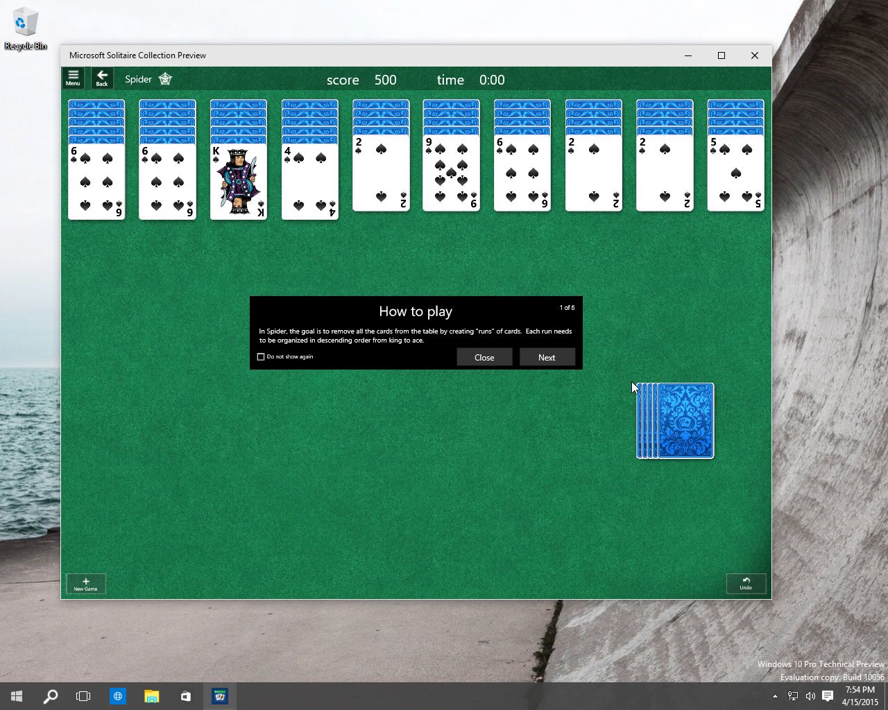 how to open microsoft solitaire collection windows 10