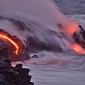 Hawaii Volcano Shedding Lava into the Ocean Offers Spectacular View