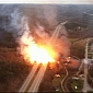 Highway, Buildings On Fire After Gas Line Explosion in West Virginia