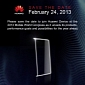 Huawei Confirms New Devices for MWC 2013