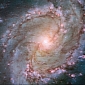 Hubble Images Two-Hearted Spiral Galaxy