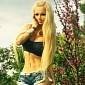 Human Barbie Valeria Lukyanova Shows Off Ripped Six-Pack, New Face - Gallery