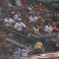Husband Ducks from Flying Bat, Lets Wife Get Hurt in Houston Astros Game