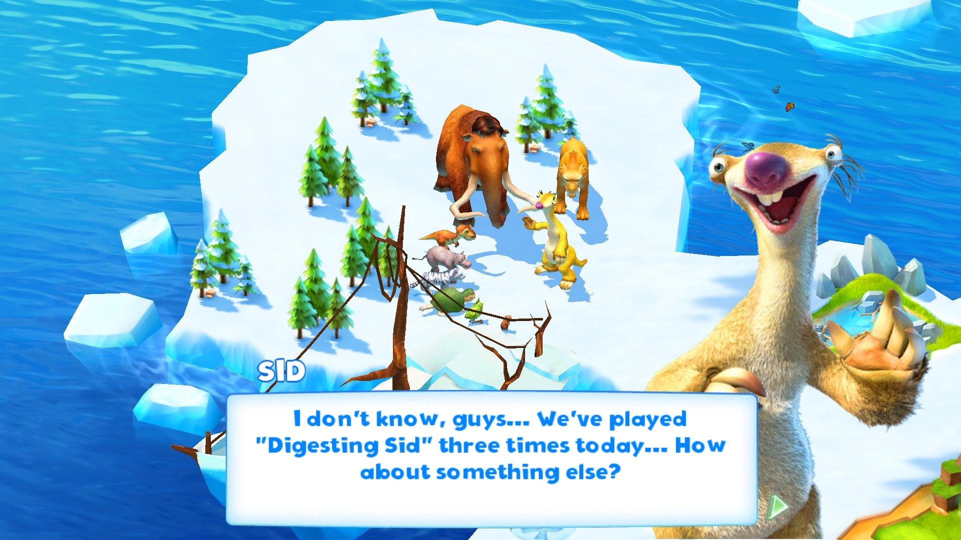 how to rest my ice age adventures game